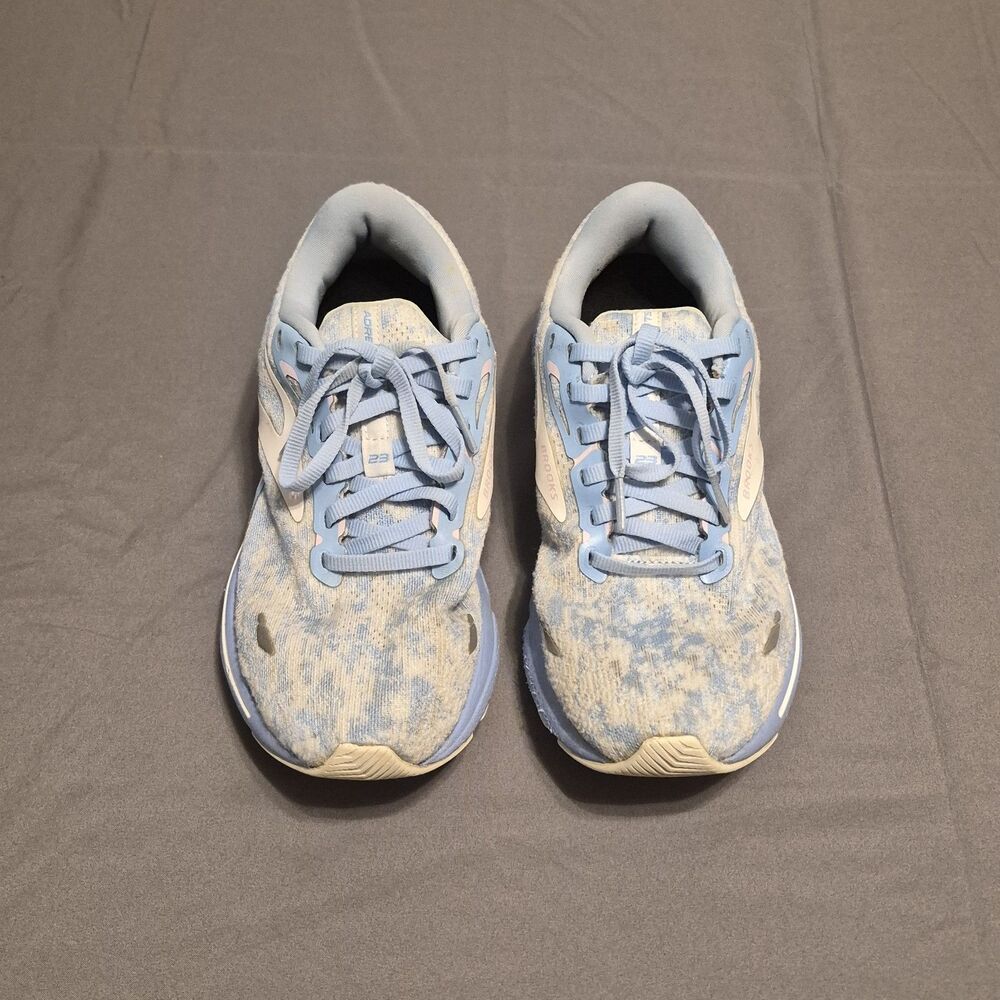 Brooks Adrenaline GTS 23 Women Size 8 Light Blue Gray Running Shoes 1203811B493